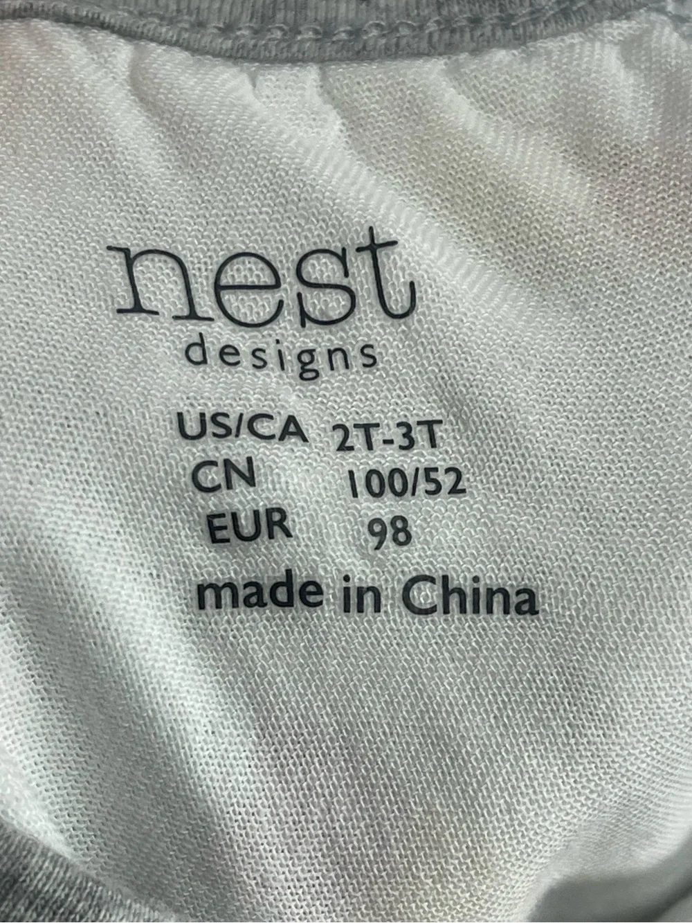 Nest designs size 2-3T Bamboo Raglan Short Sleeve Footed Sleep Bag 0.6 TOG